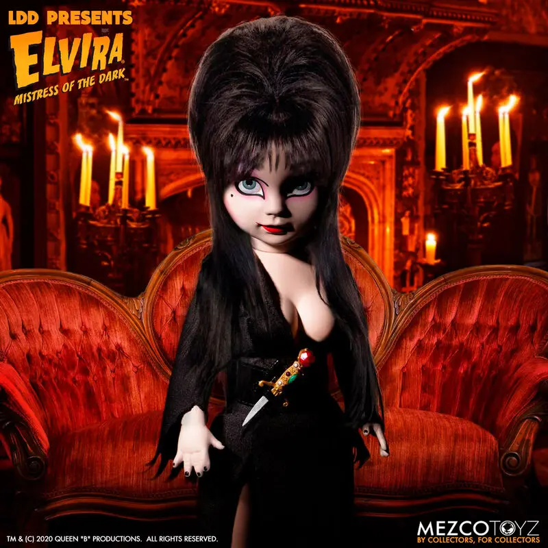 Elvira Mistress of the Dark Living Dead Dolls bábika Elvira 25 cm produktová fotografia