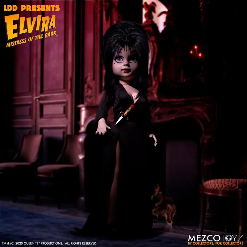 Elvira Mistress of the Dark Living Dead Dolls bábika Elvira 25 cm produktová fotografia