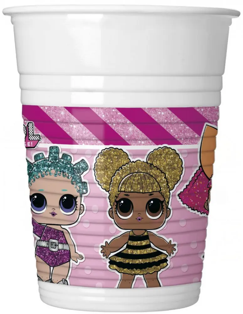 LOL Surprise Glitterati plastové poháre 8-balenie 200 ml produktová fotografia