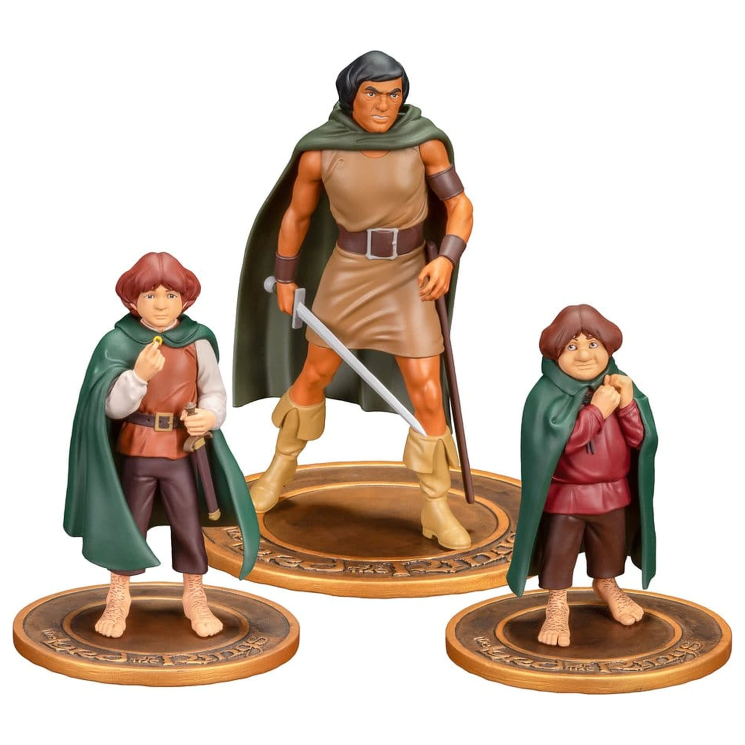 Lord of the Rings Animated Film PVC figúrky 3-balenie Frodo, Aragorn a Samwise produktová fotografia