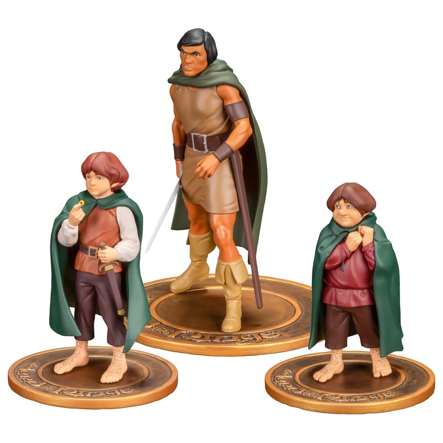 Lord of the Rings Animated Film PVC figúrky 3-balenie Frodo, Aragorn a Samwise produktová fotografia