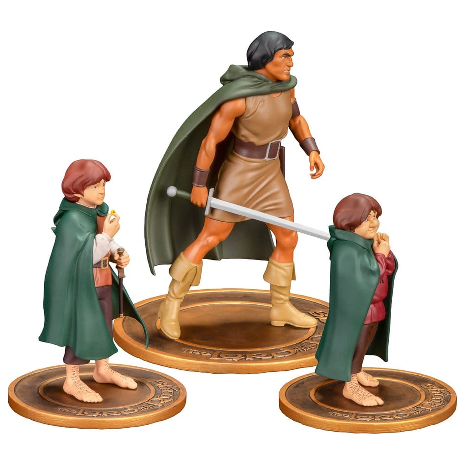 Lord of the Rings Animated Film PVC figúrky 3-balenie Frodo, Aragorn a Samwise produktová fotografia