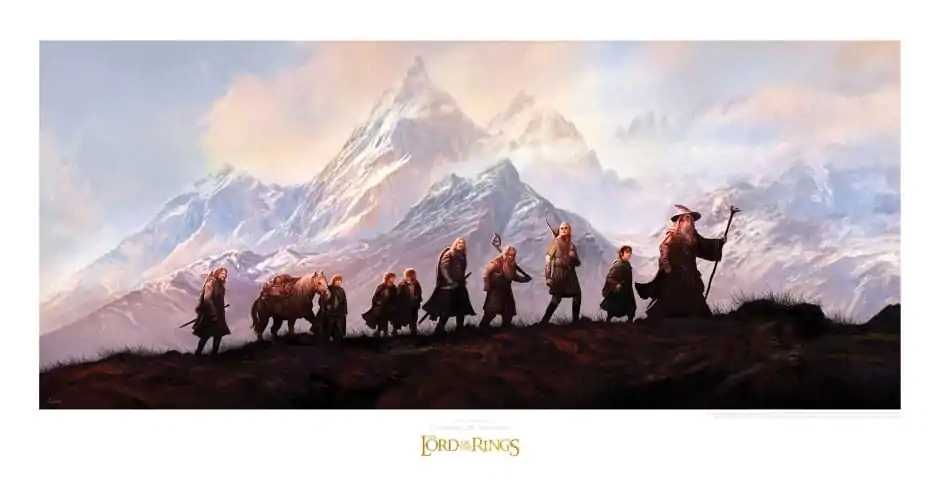 Lord of the Rings Art Print The Fellowship of the Ring: 20th Anniversary 59 x 30 cm termékfotó