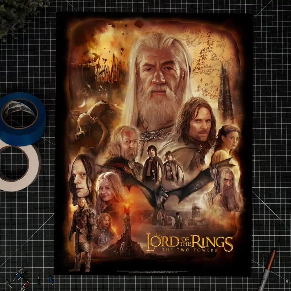 Lord of the Rings Art Print The Two Towers 46 x 61 cm - nezarámovaný umelecká tlač produktová fotografia