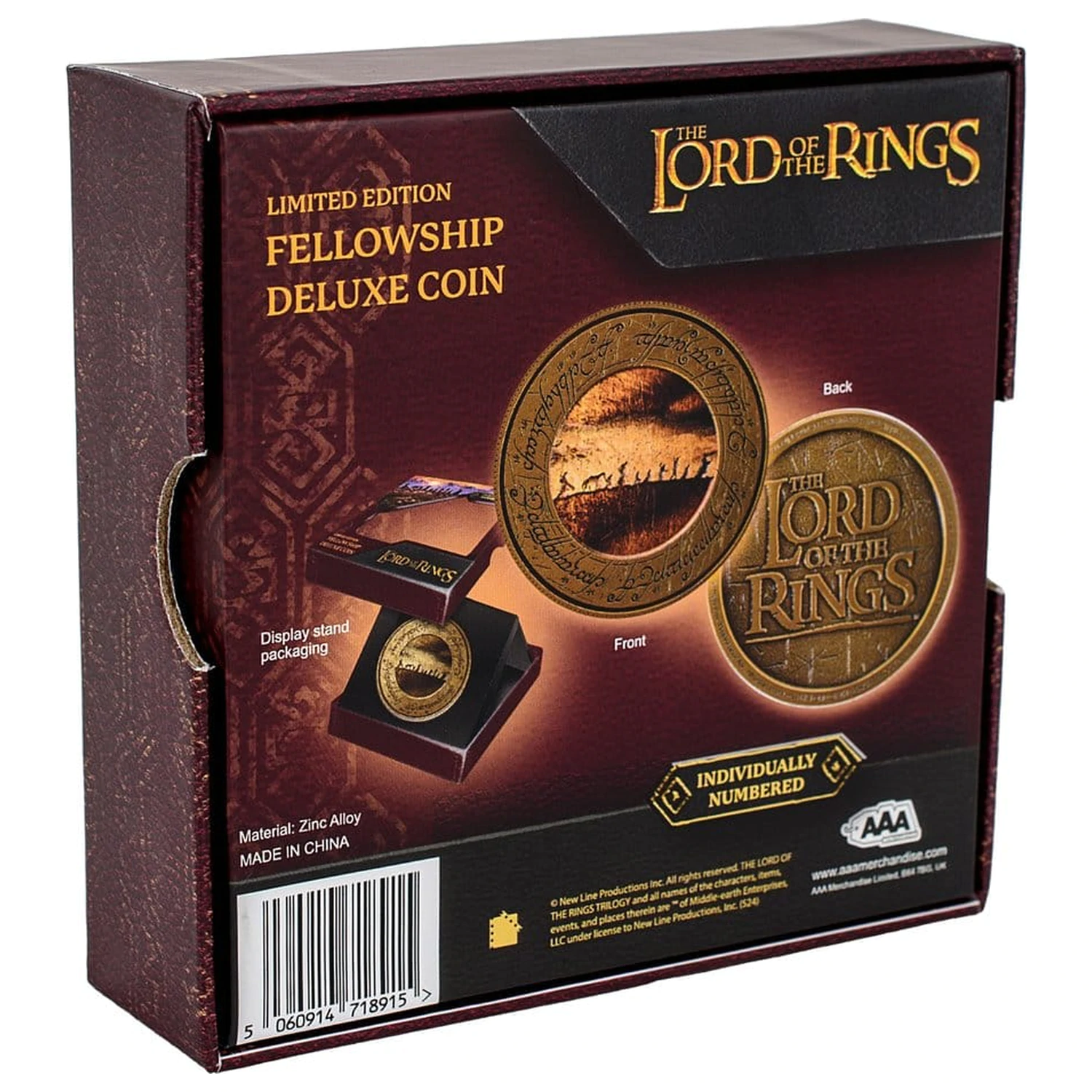 Lord of the Rings minca so stojanom na vystavenie The Fellowship produktová fotografia