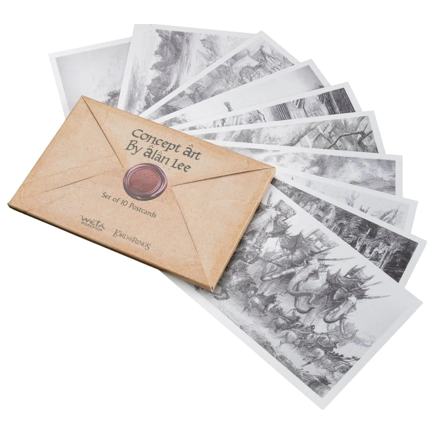 Lord of the Rings Sada pohľadníc Concept Art od Alan Lee: The Lord of the Rings 15 x 12 cm produktová fotografia