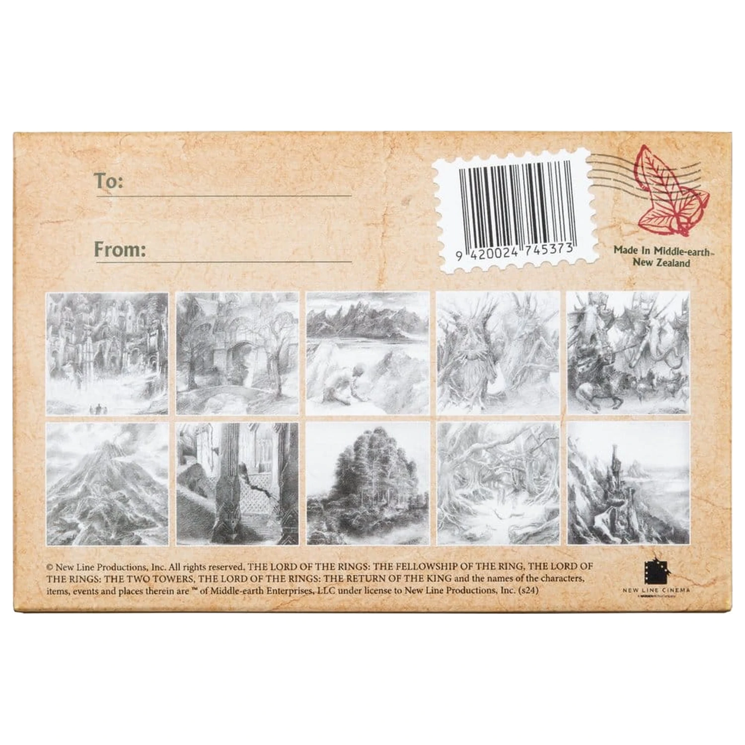 Lord of the Rings Sada pohľadníc Concept Art od Alan Lee: The Lord of the Rings 15 x 12 cm produktová fotografia