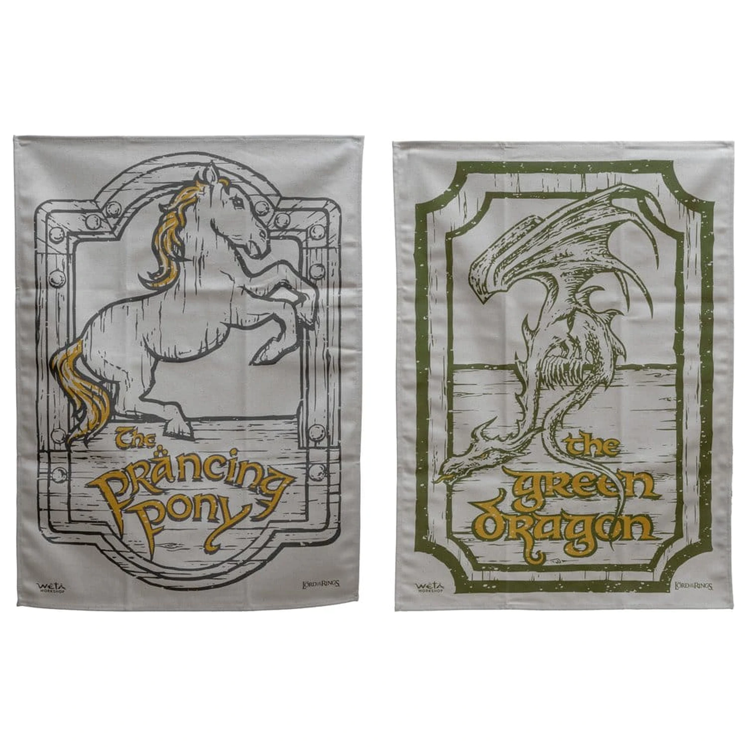 Lord of the Rings utierka na riad balenie 2 kusov Green Dragon & Prancing Pony 69 cm produktová fotografia