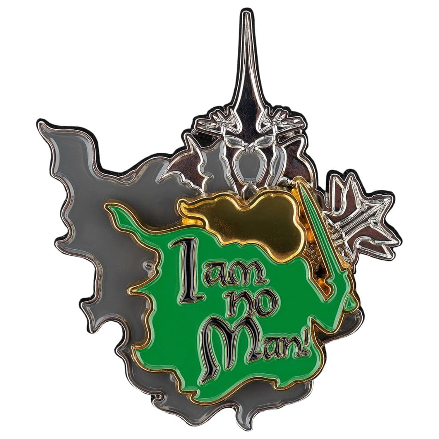 Lord of the Rings zberateľské odznaky balenie 2 kusov No Man can Kill Me & I Am No Man! 7 cm produktová fotografia