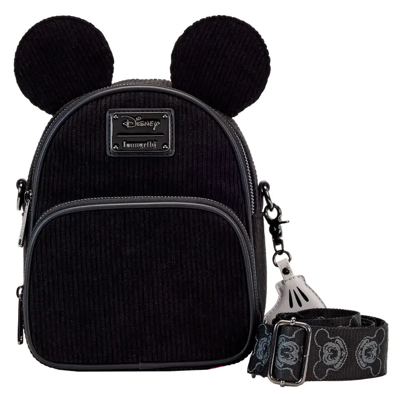 Loungefly Disney 100 Mickey Mouse Classic konvertibilný mini ruksak a crossbody taška 20 cm produktová fotografia