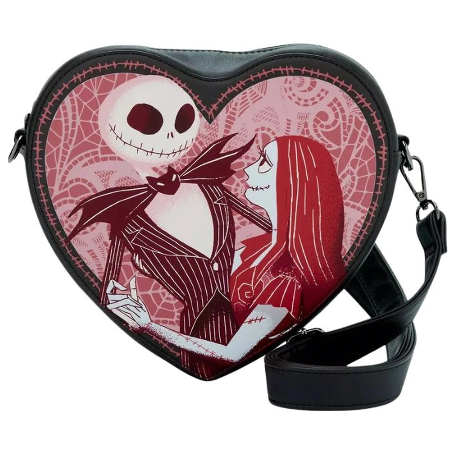 Loungefly Disney Jack And Sally taška cez rameno produktová fotografia