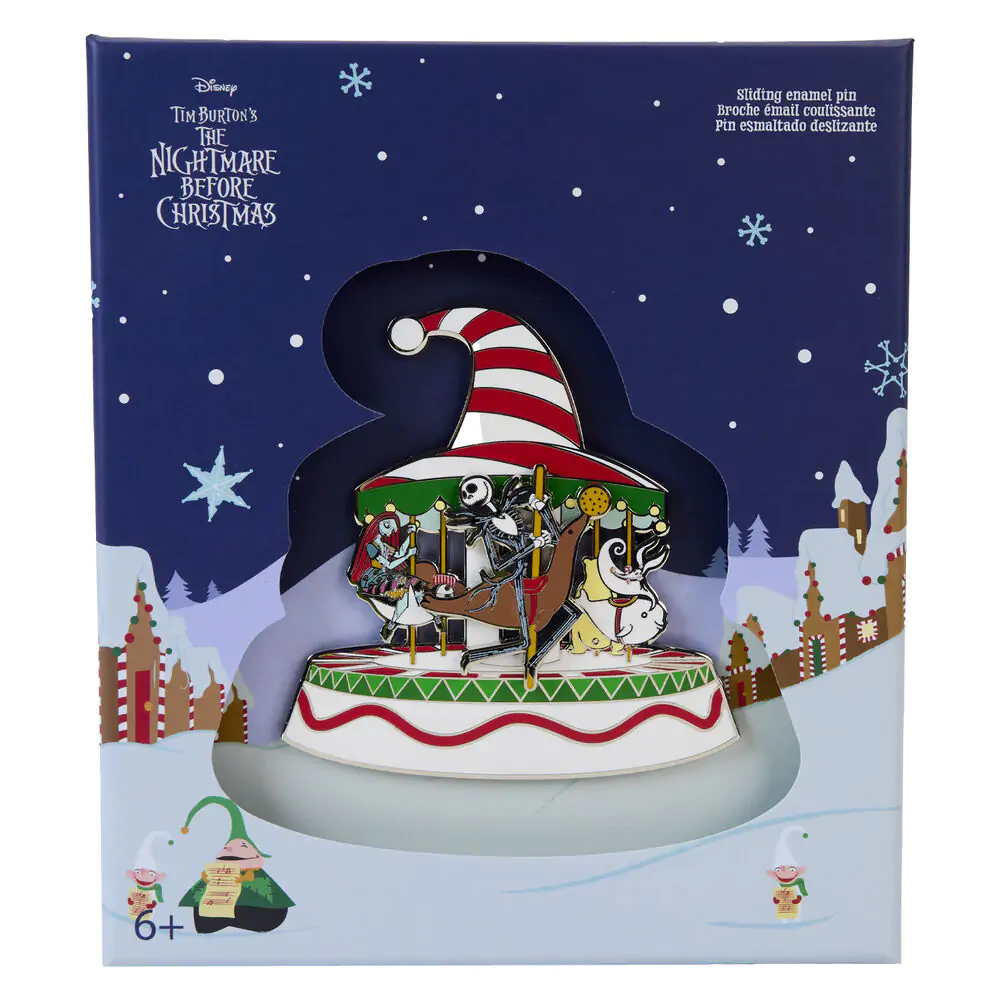 Loungefly Disney Nightmare Before Christmas Town Carousel smaltovaný pin termékfotó