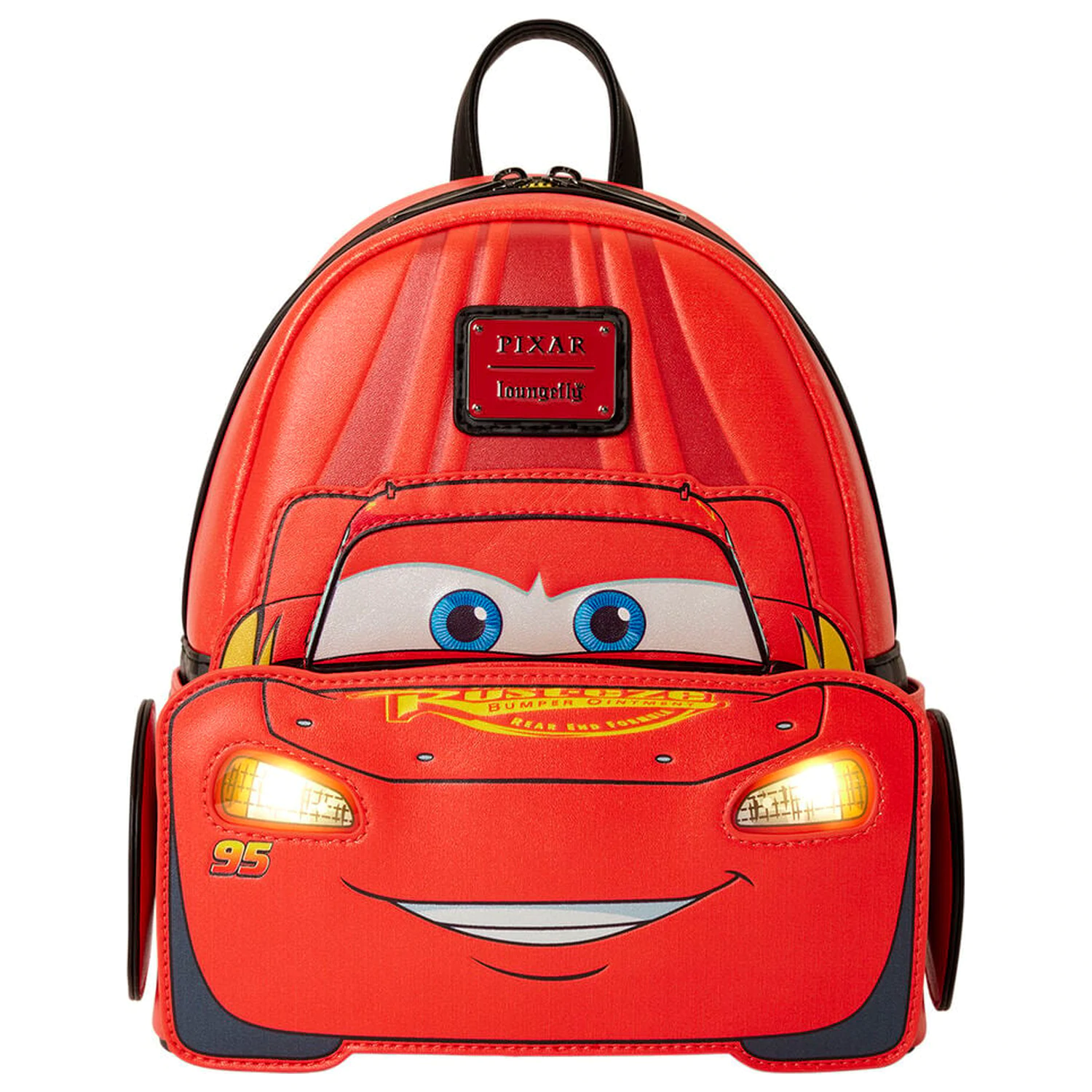 Loungefly Disney Pixar Cars 20th Anniversary Lightning McQueen kovový svetelný batoh 26 cm produktová fotografia