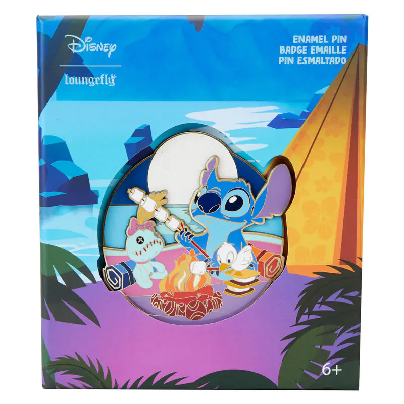 Loungefly Disney Stitch Camping Cuties odznak produktová fotografia