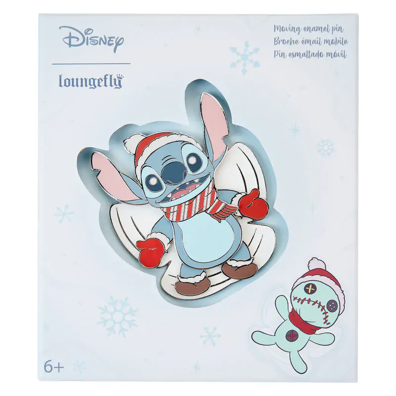 Loungefly Disney Stitch Holiday Snow Angel Odznak produktová fotografia