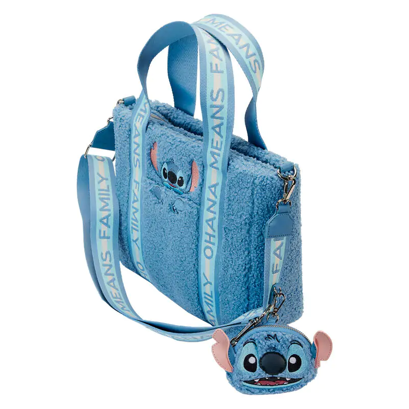 Loungefly Disney Stitch plyšová tote taška s vreckom na mince produktová fotografia