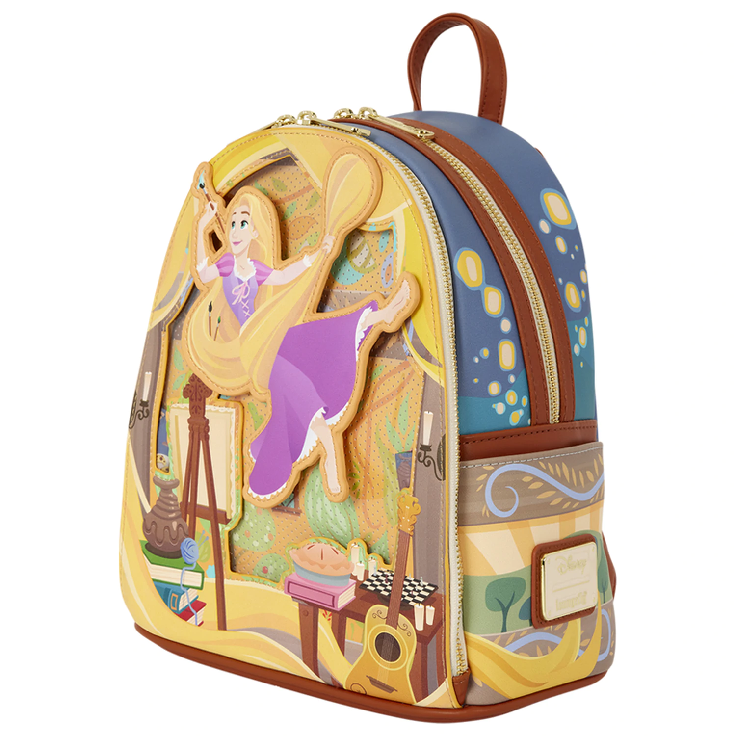Loungefly Disney Tangled Rapunzel Glow Pin Trader batoh 26cm produktová fotografia