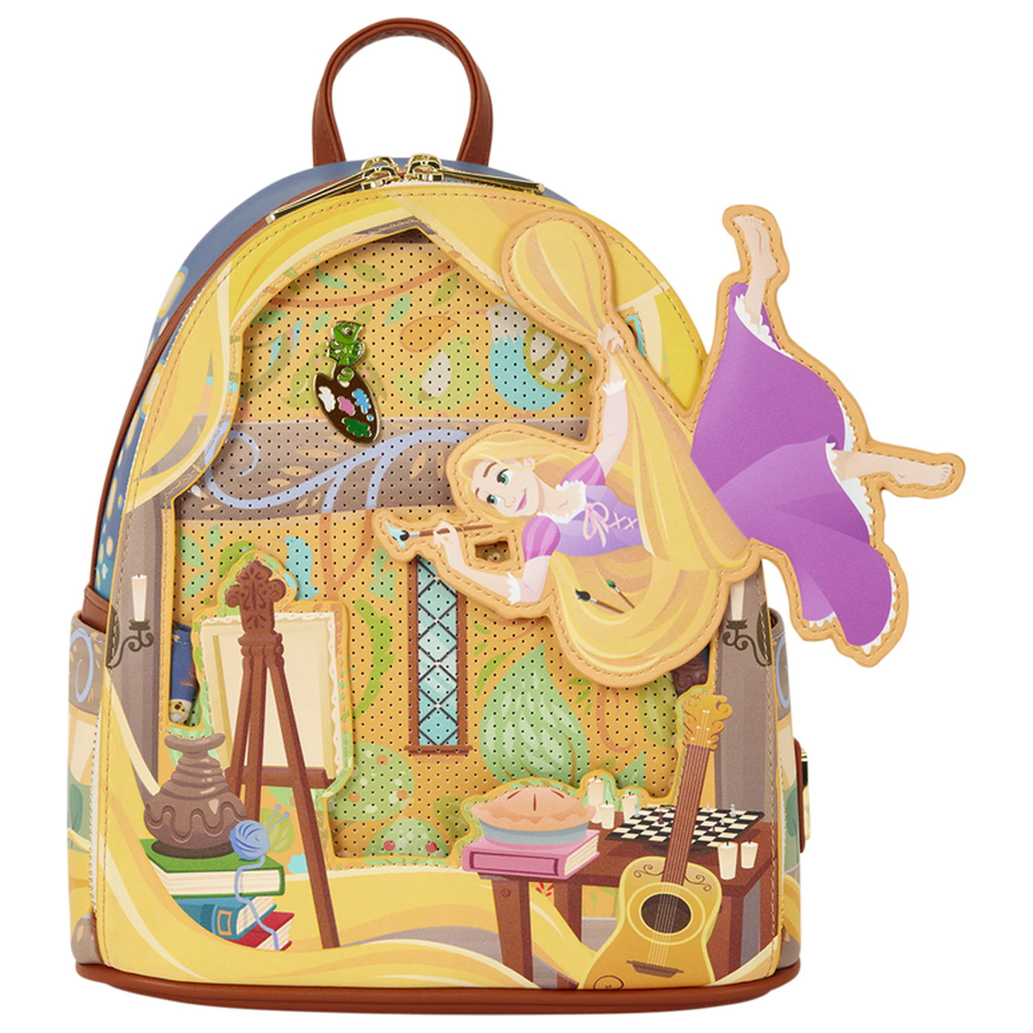 Loungefly Disney Tangled Rapunzel Glow Pin Trader batoh 26cm produktová fotografia