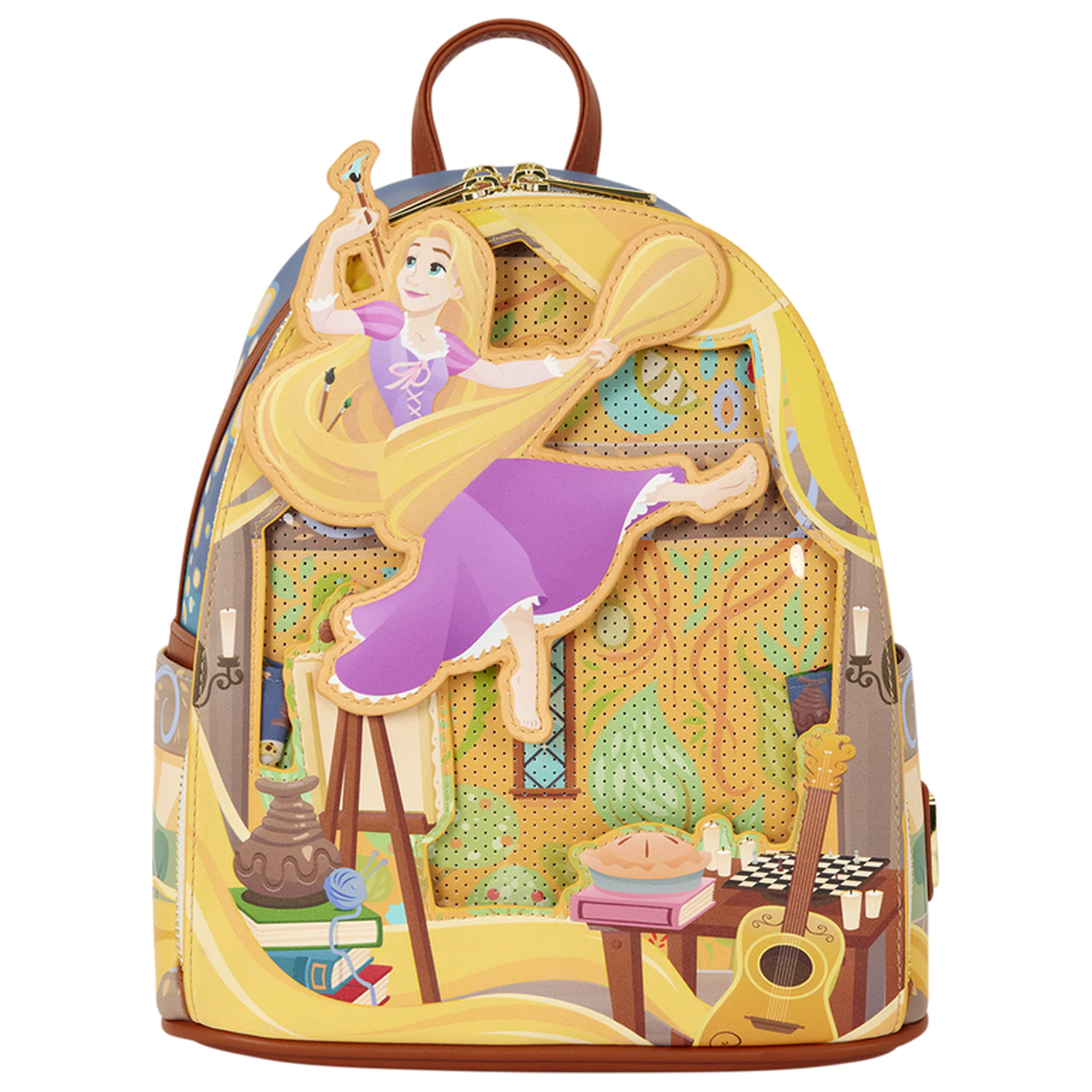 Loungefly Disney Tangled Rapunzel Glow Pin Trader batoh 26cm produktová fotografia