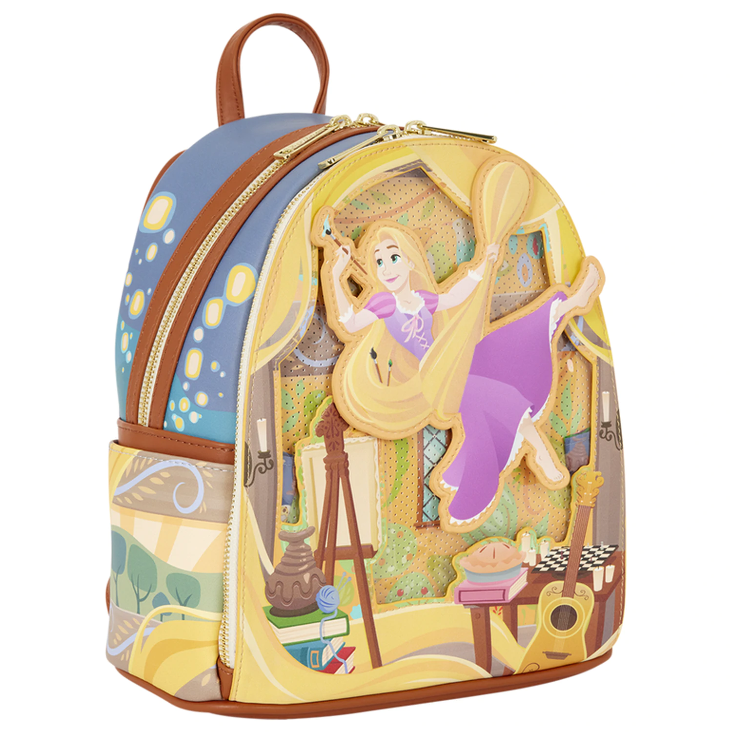 Loungefly Disney Tangled Rapunzel Glow Pin Trader batoh 26cm produktová fotografia