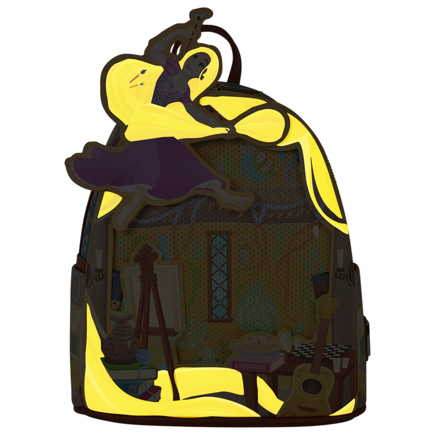 Loungefly Disney Tangled Rapunzel Glow Pin Trader batoh 26cm produktová fotografia
