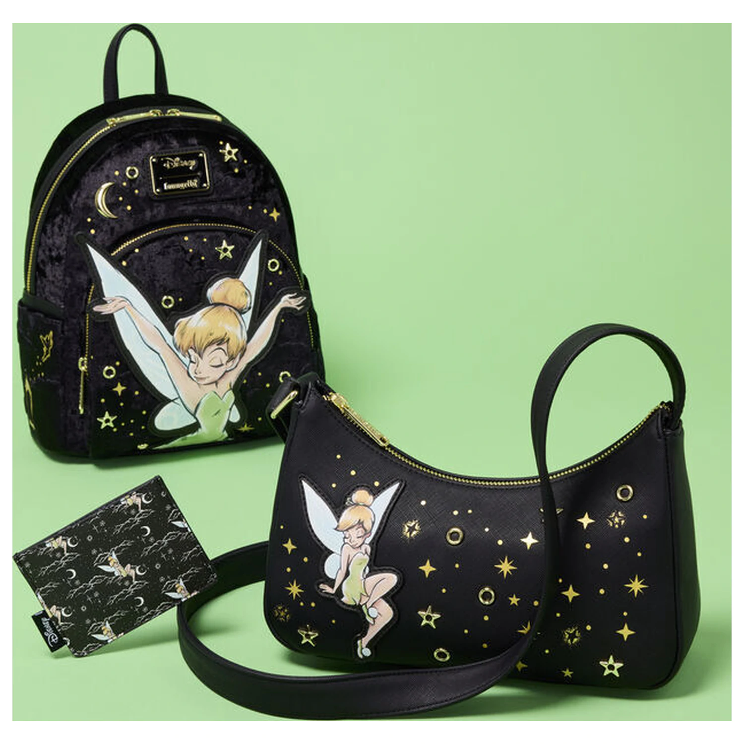 Loungefly Disney Tinker Bell Pixie Dust Zamatový ruksak 26 cm produktová fotografia