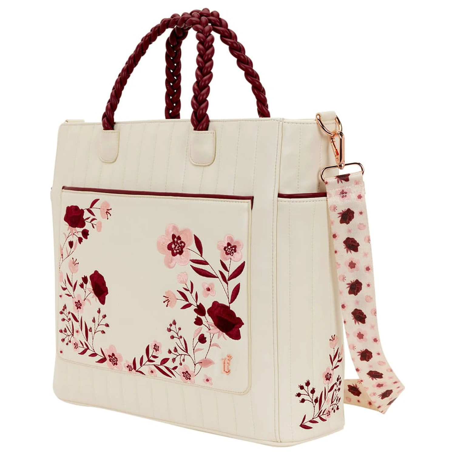 Loungefly Crossbody Bag Figural Cream & Red Floral produktová fotografia