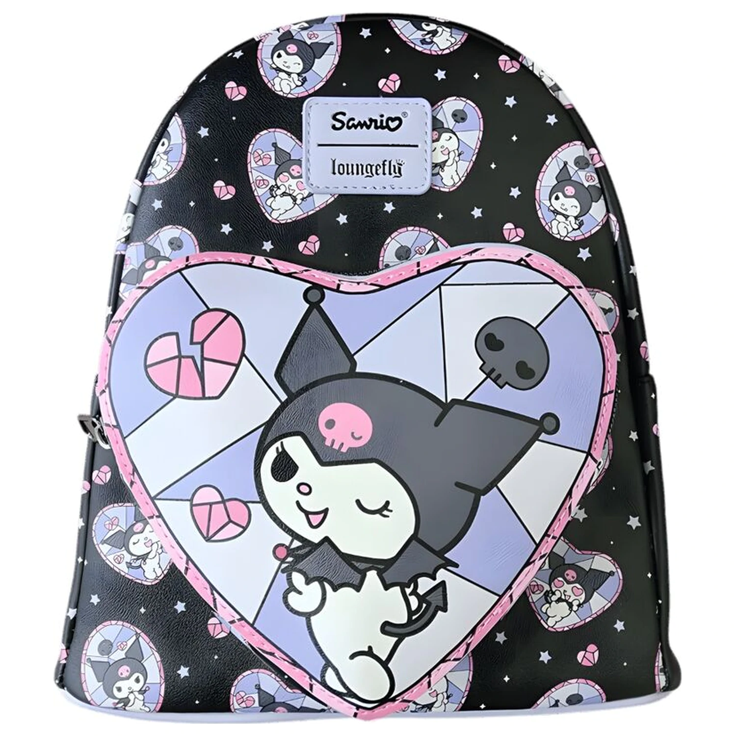 Loungefly Hello Kitty Kuromi Stained Glass ruksak 26cm produktová fotografia
