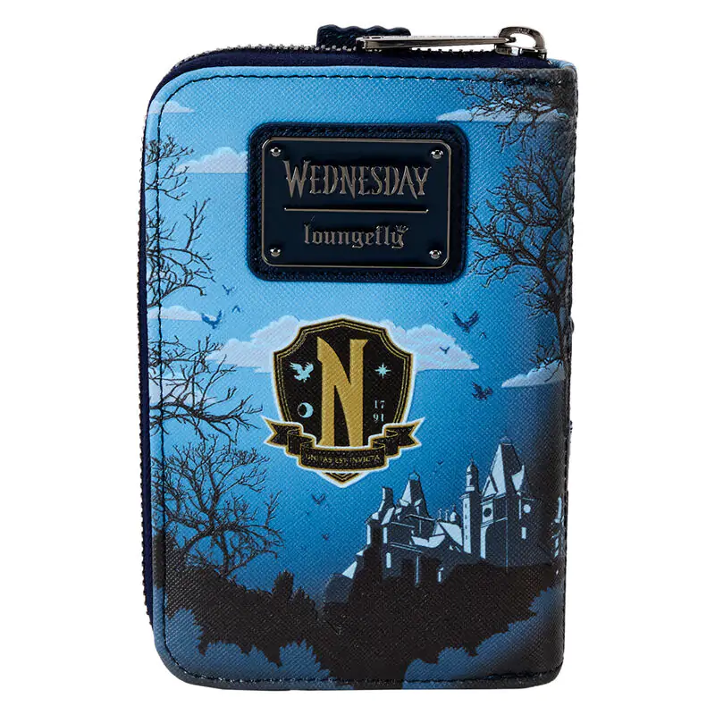 Loungefly Wednesday Nevermore Academy peňaženka produktová fotografia