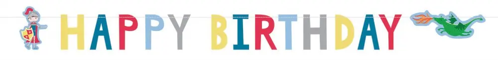 Knight Happy Birthday banner 160 cm produktová fotografia