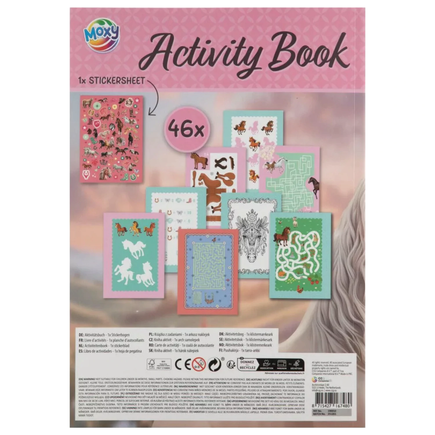 Súprava aktivít podková jazdca, 46-stranová kniha aktivít produktová fotografia