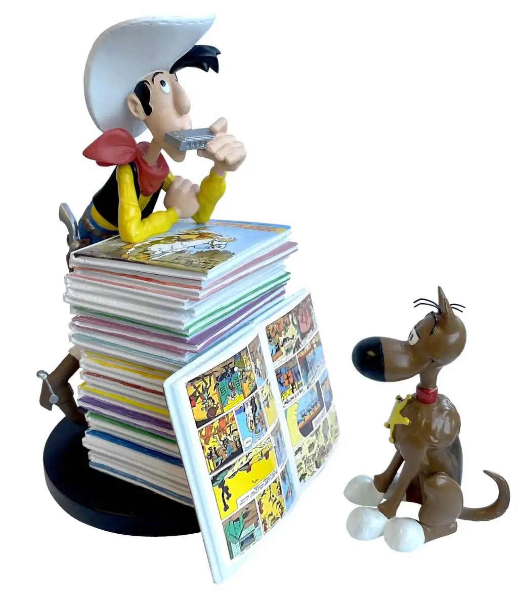 Lucky Luke: Lucky Luke and Rantanplan Stack of Comics Zberateľská figúrka produktová fotografia