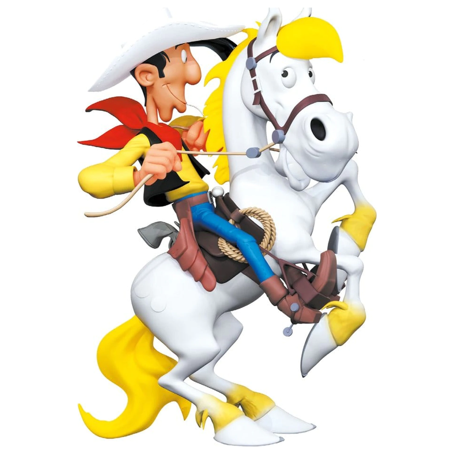 Lucky Luke Resin Socha Lucky Luke na Rearing Jolly Jumper 25 cm produktová fotografia