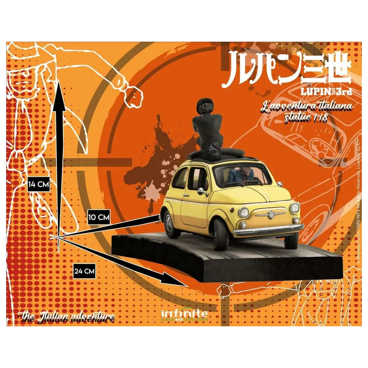 Lupin the 3rd The Italian Adventure Lupin Jigen Socha 1/18 14 cm produktová fotografia