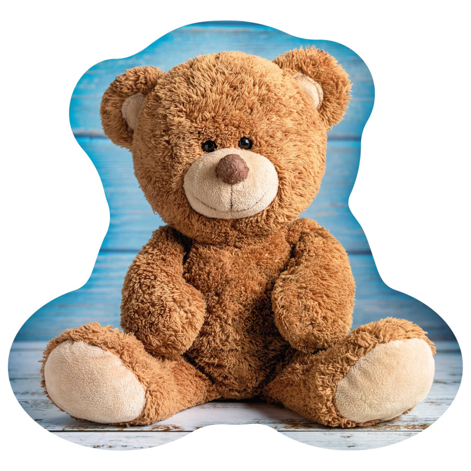 Dekoratívny vankúš v tvare medvedíka Teddy Blue produktová fotografia