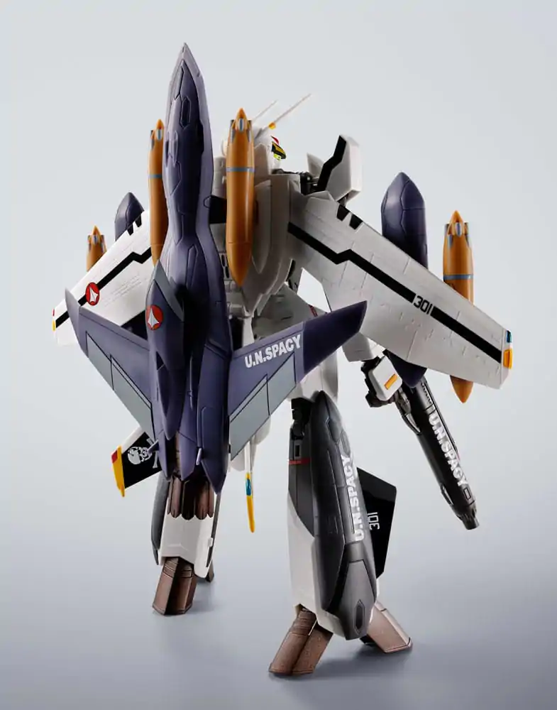 Macross 7 Hi-Metal R Akčná figúrka VF-0S Phoenix (Roy Focker Use) & QF-2200D-B Ghost Set 14 cm produktová fotografia