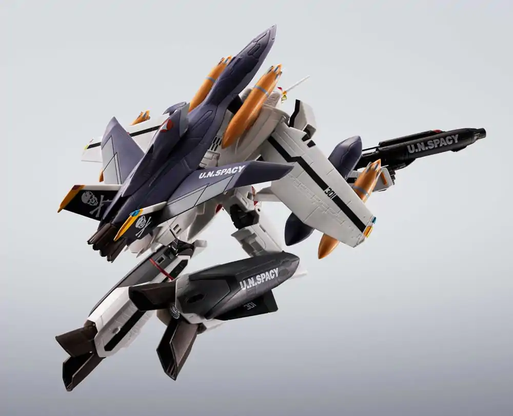 Macross 7 Hi-Metal R Akčná figúrka VF-0S Phoenix (Roy Focker Use) & QF-2200D-B Ghost Set 14 cm produktová fotografia