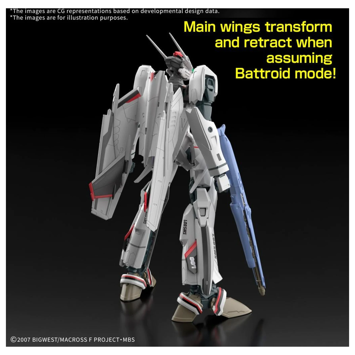 Macross HG 1/100 VF-25F Messiah Valkyrie Alto Custom súprava modelu produktová fotografia