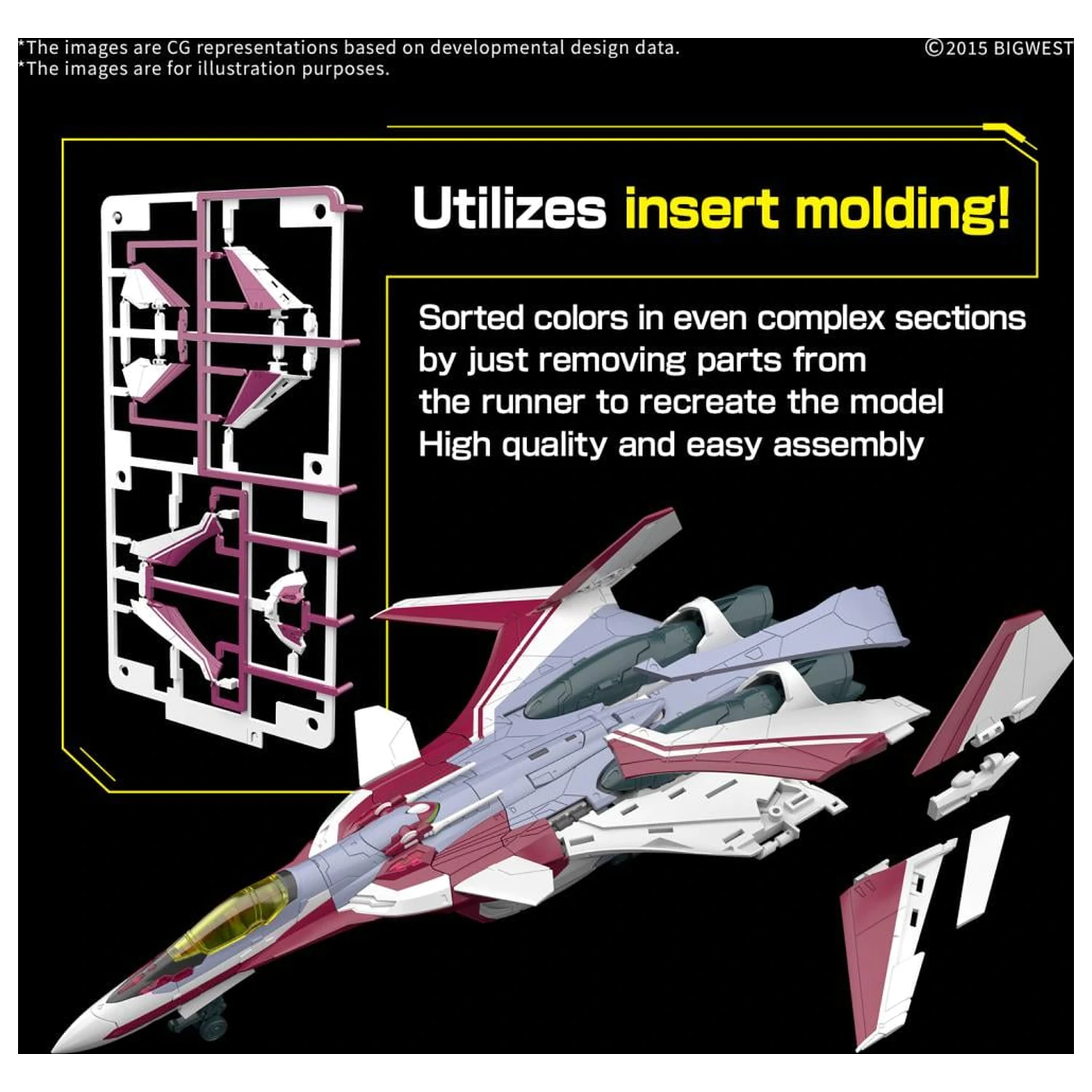 Macross HG 1/100 VF-31C Siegfried (Farina Jenius) Deluxe Model stavebnica produktová fotografia