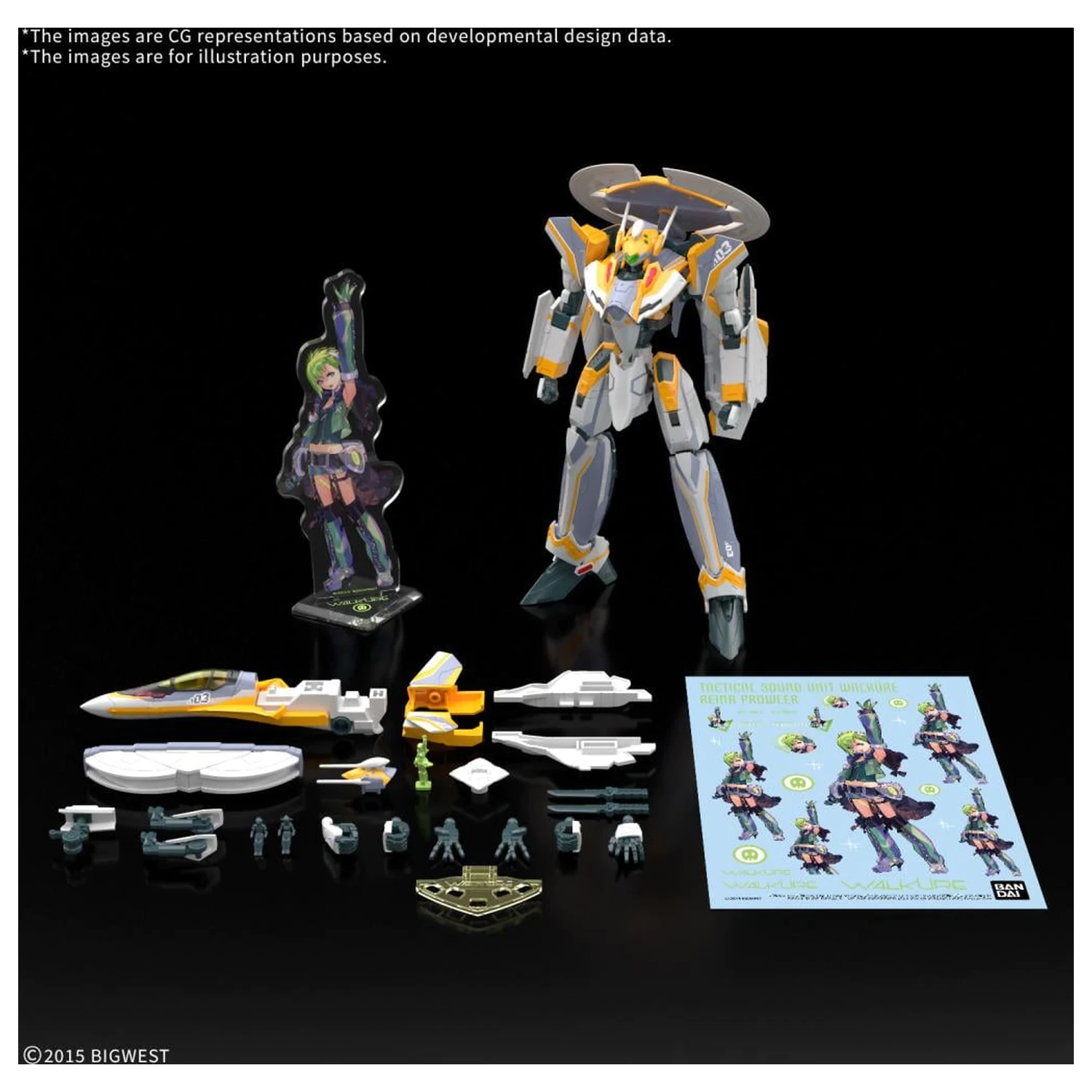 MACROSS HG 1/100 VF-31E Siegfried Deluxe Set Modelársky kit produktová fotografia