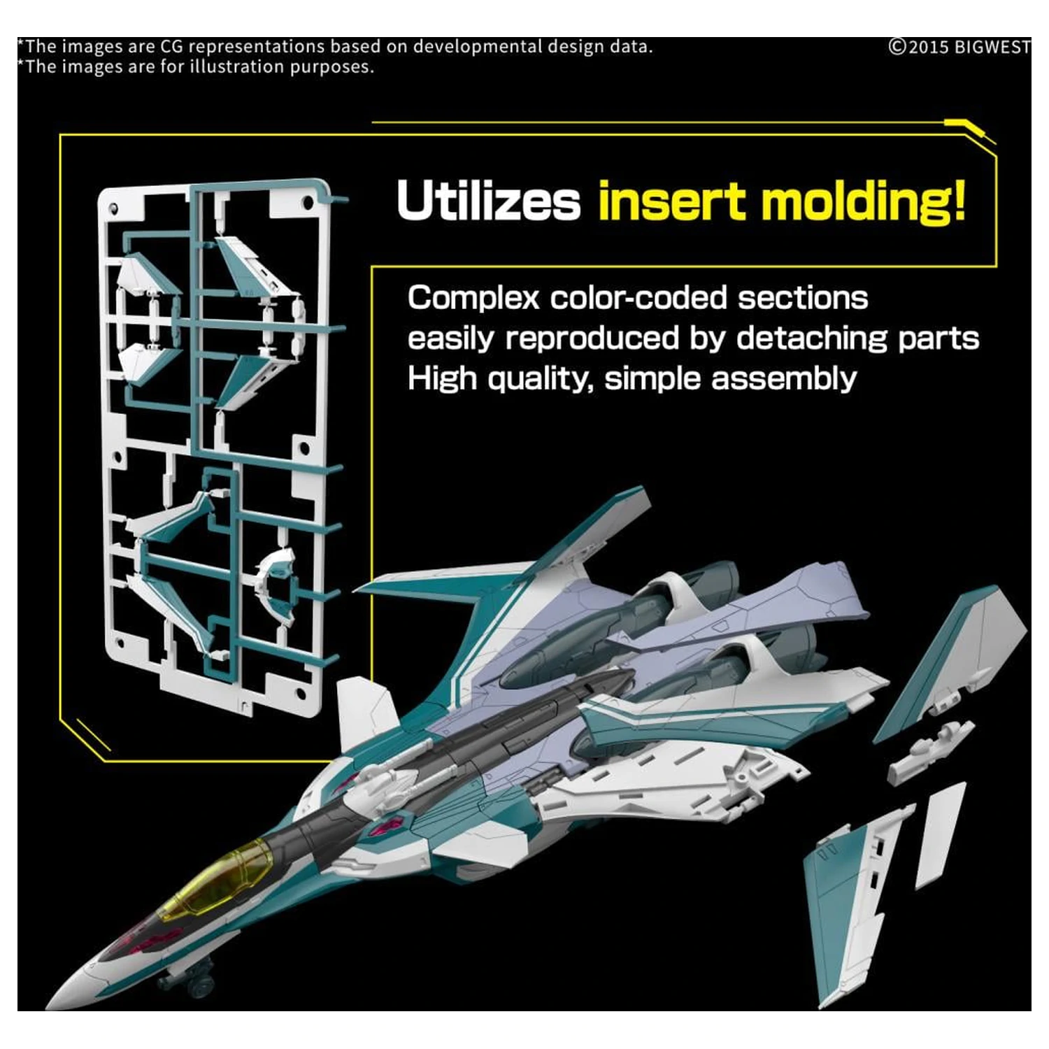 Macross HG 1/100 VF-31S Siegfried (Arad Moders Use) modelová súprava produktová fotografia