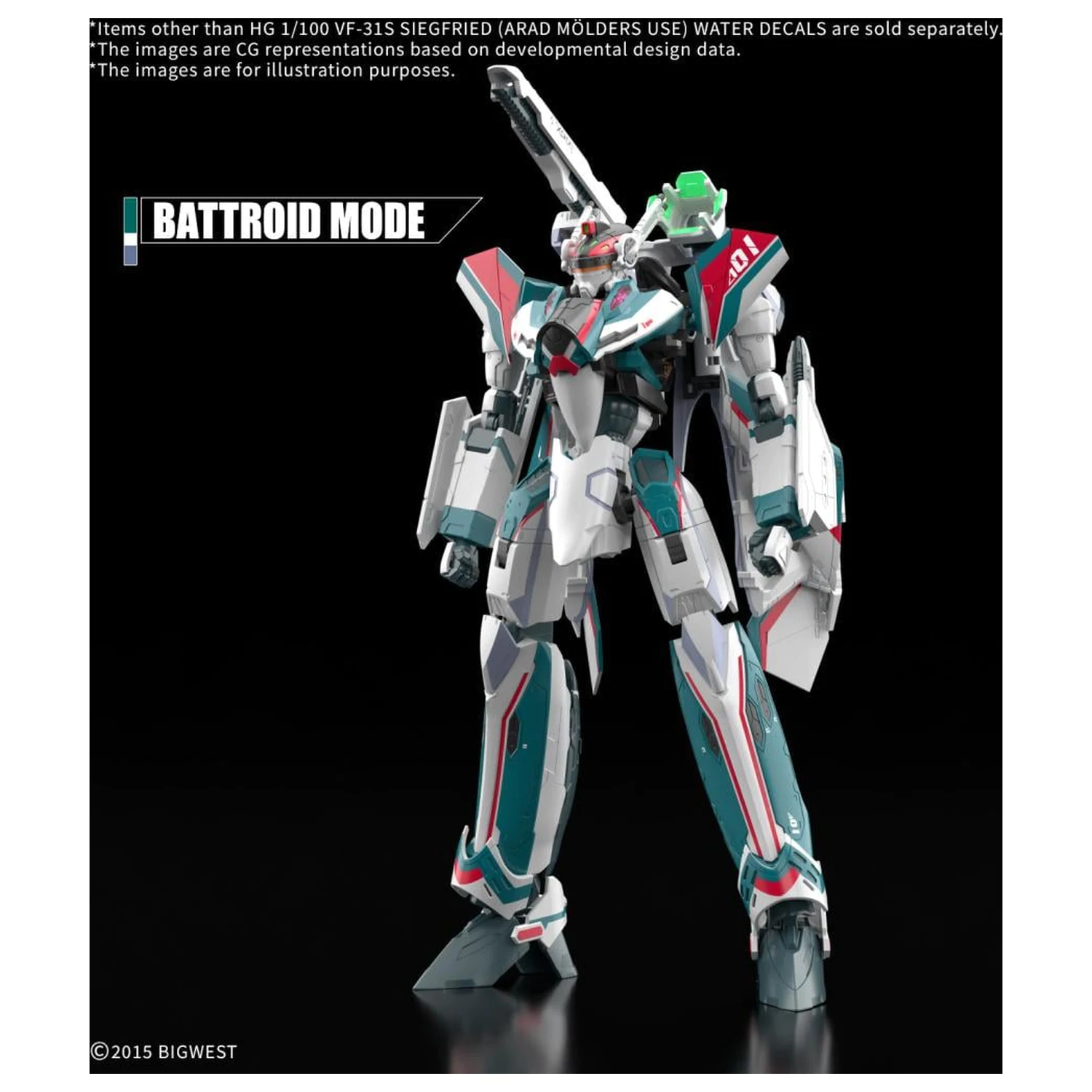 Macross HG 1/100 VF-31S Siegfried Water Decals sada modelov produktová fotografia