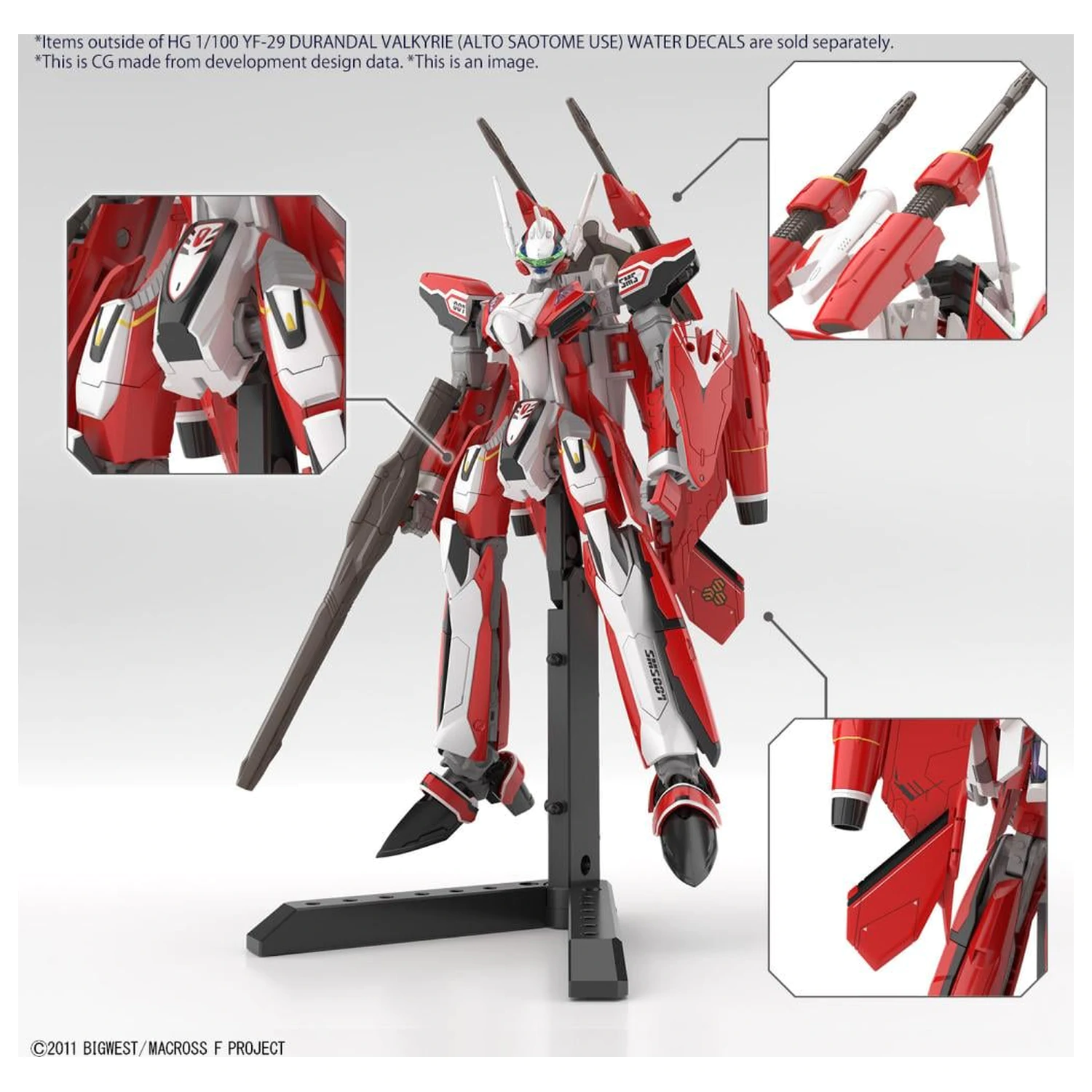 MACROSS HG 1/100 YF-29 Durandal Valkyrie "Vodolepky" Stavebnica modelu produktová fotografia