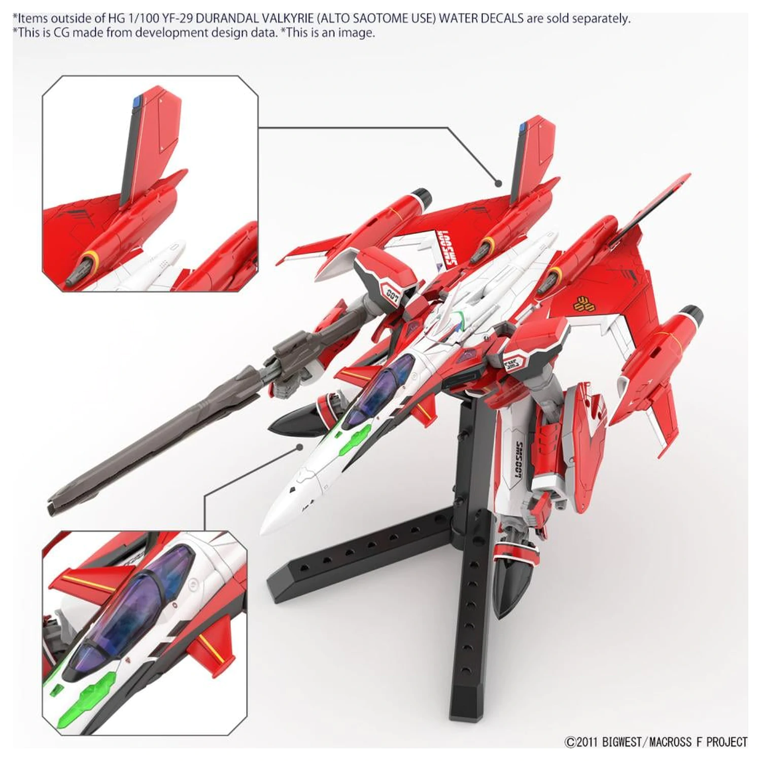 MACROSS HG 1/100 YF-29 Durandal Valkyrie "Vodolepky" Stavebnica modelu produktová fotografia
