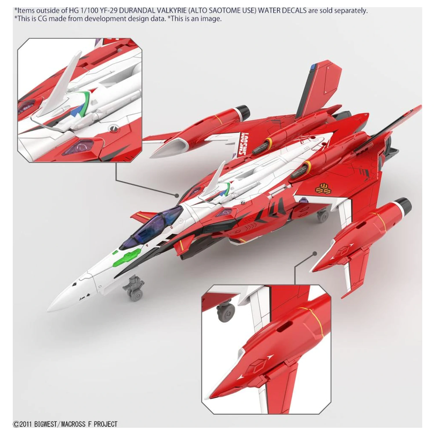MACROSS HG 1/100 YF-29 Durandal Valkyrie "Vodolepky" Stavebnica modelu produktová fotografia