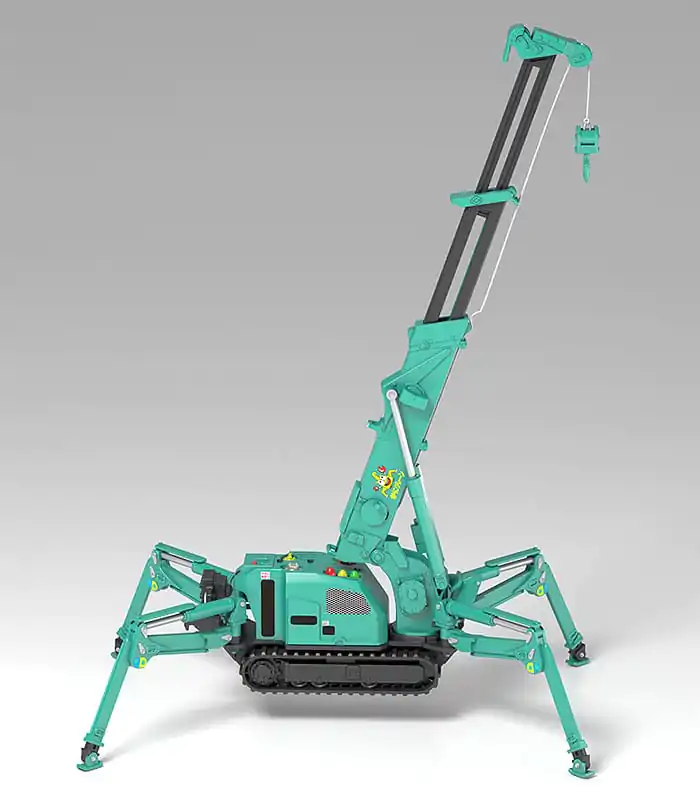 Maeda Seisakusho Moderoid Plastic Model Kit 1/20 Spider Crane (Green) Re-Run 25 cm Plastová stavebnica modelu produktová fotografia