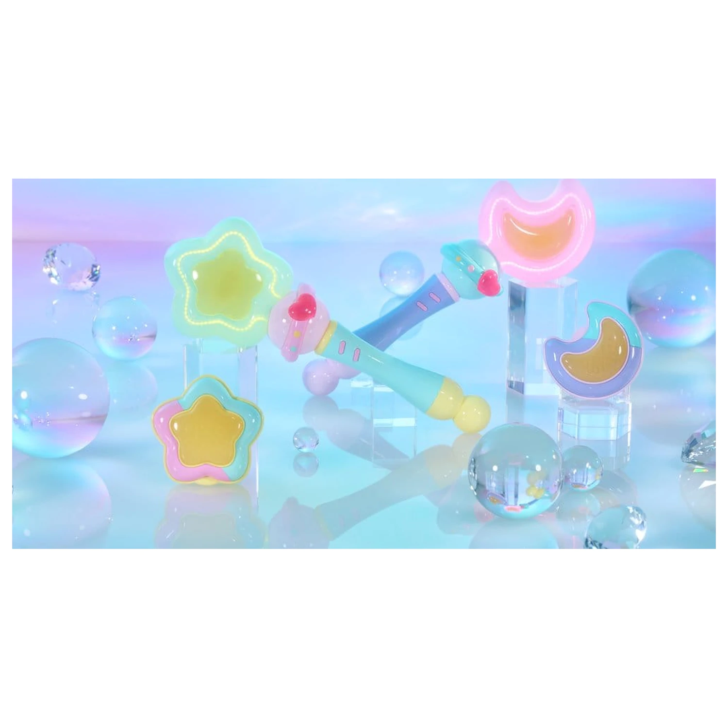 Magical Sisters Lulutto Lilly Proplica replika Moontoneoneon & GlassHeart DreamPact sada 25 cm produktová fotografia