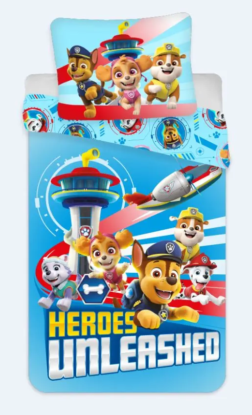PAW Patrol obliečka na prikrývku 140x200cm, 70x90cm mikrovlákno produktová fotografia
