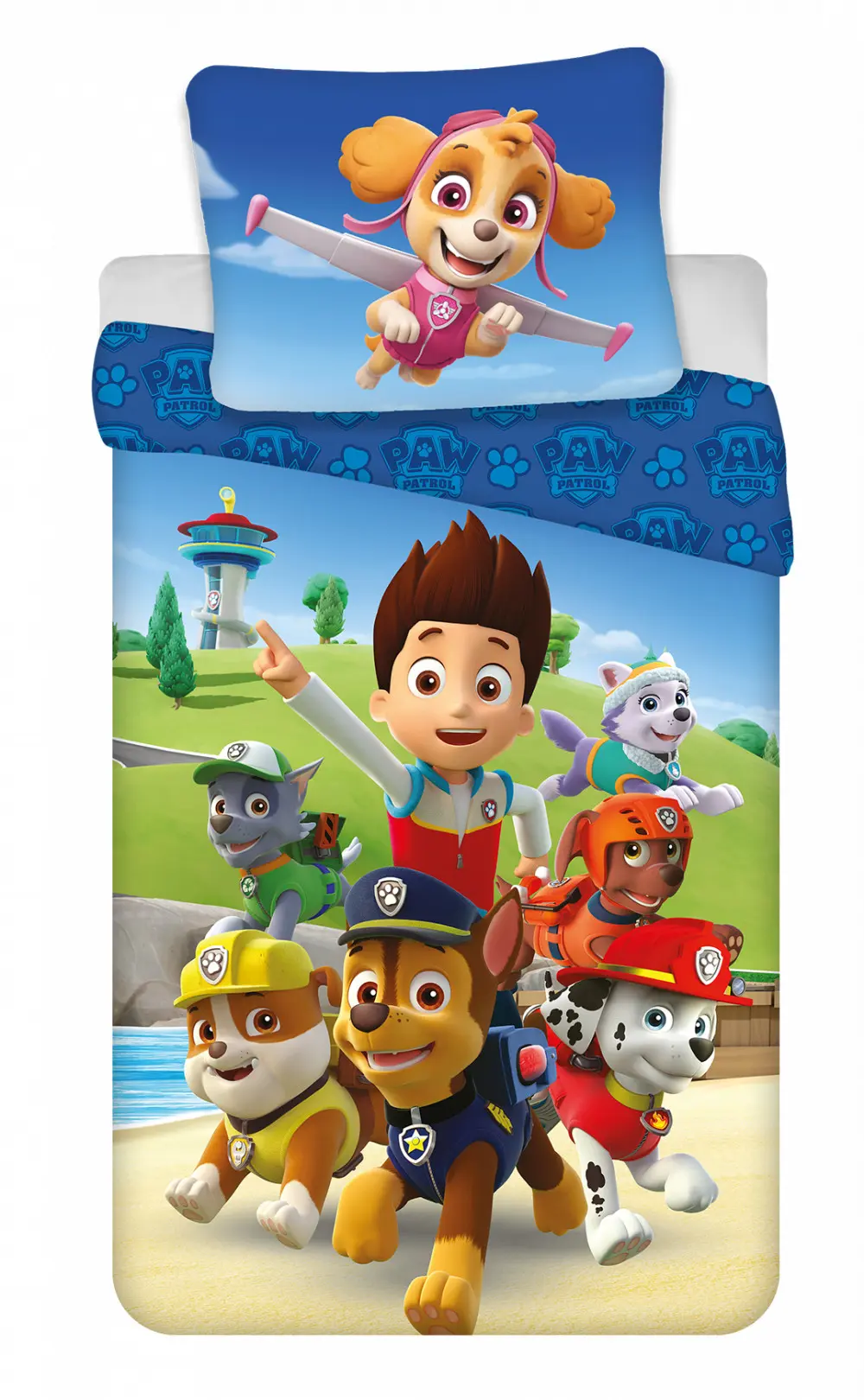 PAW Patrol Súprava obliečok na paplón 140x200cm, 70x90cm mikrovlákno produktová fotografia