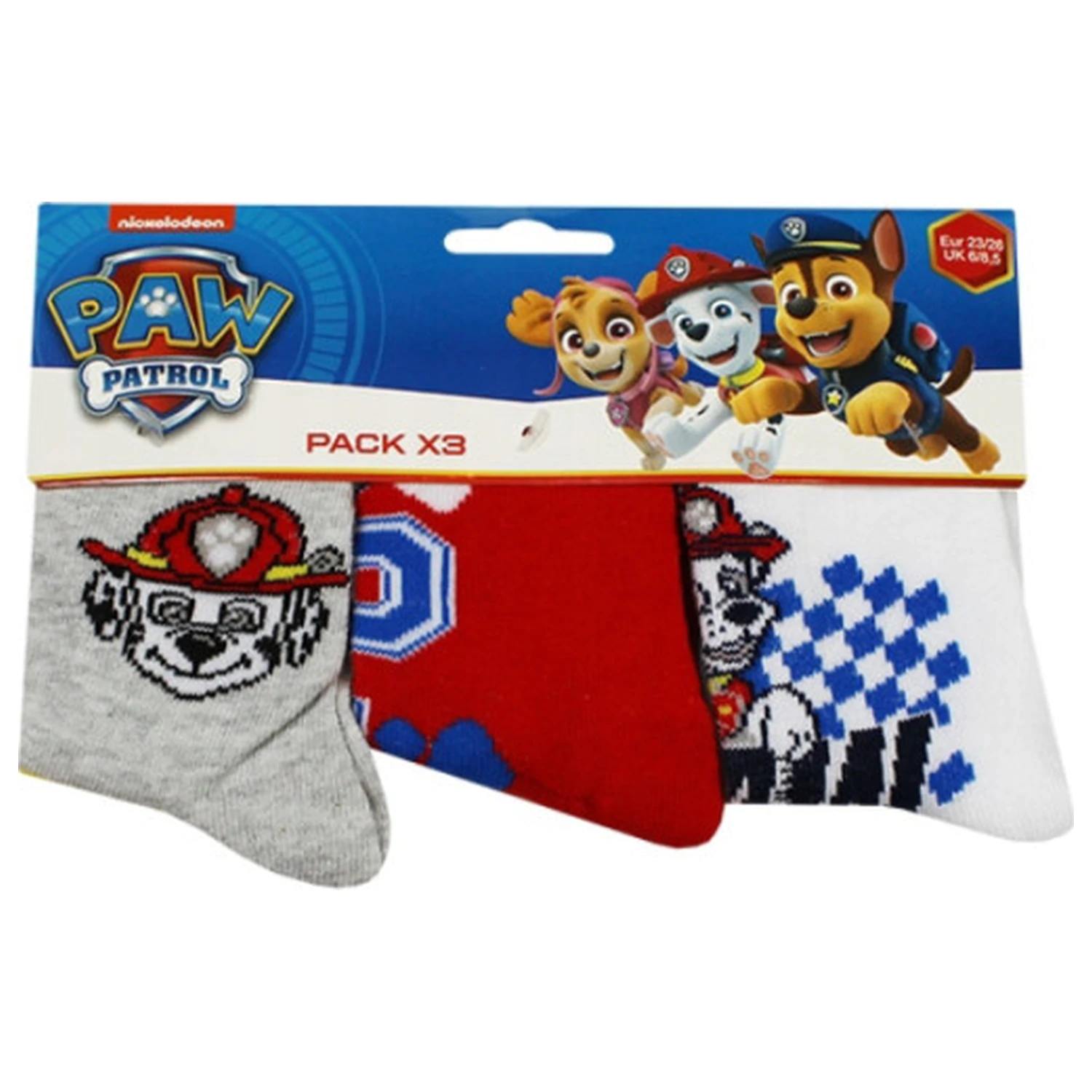 PAW Patrol Chlapčenské Crew detské ponožky 23/26 produktová fotografia